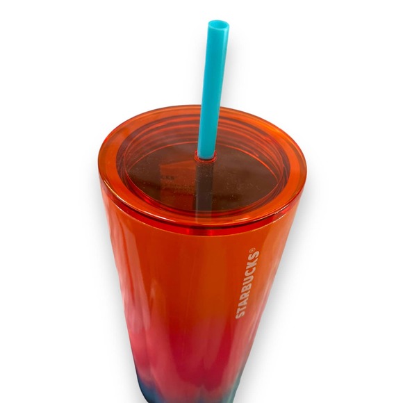 Starbucks 2023 Ombre Gradient Sunset Cold Cup 24oz Stainless Steel Tumbler - Picture 7 of 12